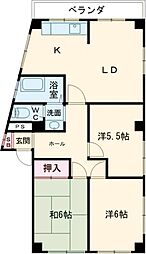 第2山本ビル 3階3LDKの間取り