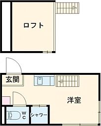 ROSSO上北沢 2階ワンルームの間取り