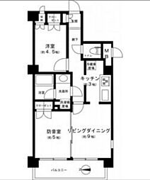 ウインドシティ東府中 4階1SLDKの間取り