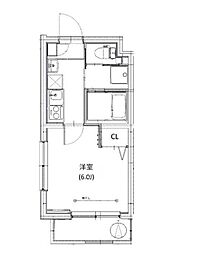 レジデンス関町北 3階1Kの間取り