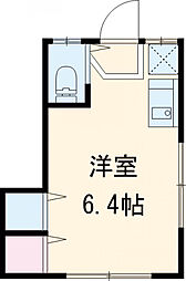 サニーコート駒場 1階ワンルームの間取り