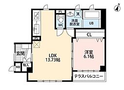 グランサラカーサ　ＦＯＲＥＳＴ 1階2DKの間取り