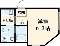 メゾンド・アヴェニール亀有 3階1Kの間取り