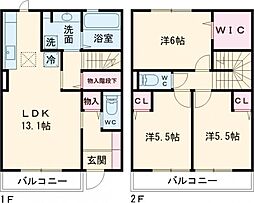 セントラルコートII 1階3LDKの間取り