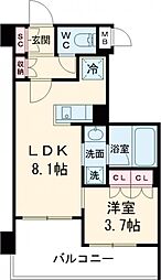 都営新宿線 菊川駅 徒歩3分の賃貸マンション 2階1LDKの間取り