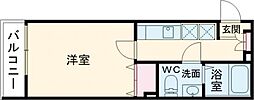 KEIAI RESIDENCE 梅島 3階1Kの間取り