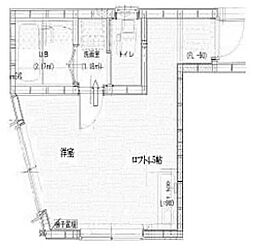 メゾンバディス馬込 2階ワンルームの間取り