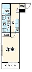 アークリヴェール久喜 3階1Kの間取り