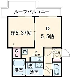 ブランシェ哲学堂通り 4階1DKの間取り