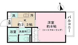 ＰＲＥＬＵＤＥ 1階1Kの間取り