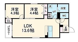 ＲＵＳＣＥＬＬＯ笠寺 3階1SLDKの間取り