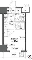 カスタリア大森II 10階1Kの間取り