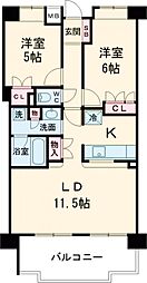コート　メドウ 4階2LDKの間取り