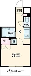 ドミールＭ´Ｓ 3階1Kの間取り