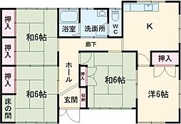 市場町貸住宅 1階4DKの間取り