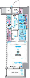 GENOVIA四ツ木 9階1Kの間取り