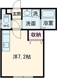 エクセル大久保 1階1Kの間取り