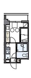 レオパレスＦｌａｔ浜松町 1階1Kの間取り