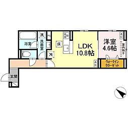 (仮称)D-ROOM南篠崎町 3階1LDKの間取り