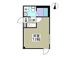 興野2丁目新築アパート 2階1Kの間取り