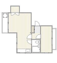 光建ハイム杉並堀ノ内 302 3階1LDKの間取り