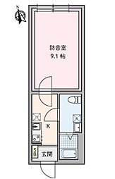 ラシクラス豊玉北 3階1Kの間取り