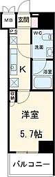 Ｒｉｓｉｎｇ　Ｐｌａｃｅ　堀切 7階1Kの間取り