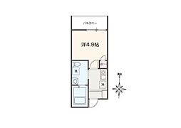 MELDIA新秋津 3階1Kの間取り