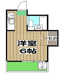 グラシィオ中久世 4階1Kの間取り
