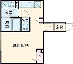 ＦＡＩＲ上井草 1階ワンルームの間取り