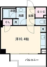 プライマル大泉学園 4階ワンルームの間取り