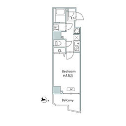 GRANPASEO青砥 13階1Kの間取り