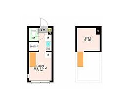 ＯＴＡＳ　代田橋 1階ワンルームの間取り