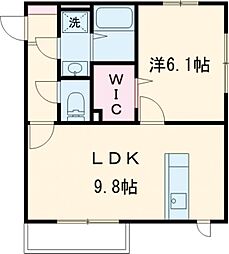 Ｋコート前原 2階1LDKの間取り