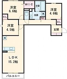 D-comodo小金井貫井北町 301 3階3LDKの間取り