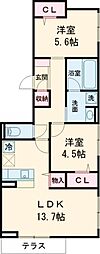 D-comodo小金井貫井北町 303 3階2LDKの間取り