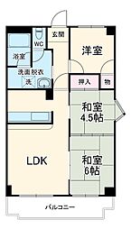 サンモール川上パート2 3階3LDKの間取り