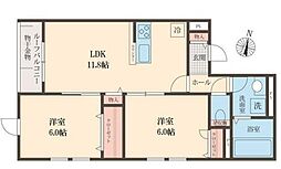 ＳＯＰＨＩＡ方南 2階2LDKの間取り