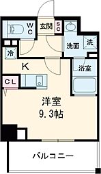 プレール・ドゥーク練馬北町 6階ワンルームの間取り