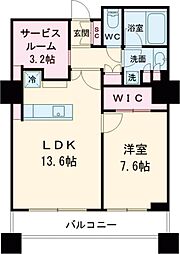 レジディアタワー上池袋　タワー棟 9階1LDKの間取り