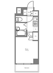 シンシア蒲田 2階1Kの間取り