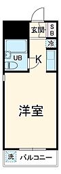 スカイコート橋本第1 1階ワンルームの間取り