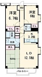 アーク昭島レジデンス 1階3LDKの間取り