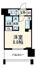 ザ・パークハビオ行徳駅前 4階ワンルームの間取り
