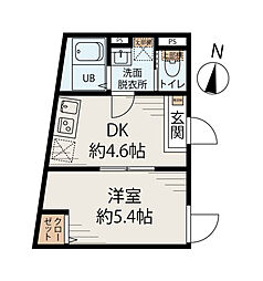 PRADO赤羽 3階1DKの間取り