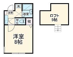 ラ・シャンス東橋本第3　2号棟 1階1Kの間取り