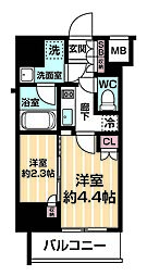 ＡＲＣＯＢＡＬＥＮＯ ＭＩＮＡＭＩＳＥＮＪＵ 2階2Kの間取り