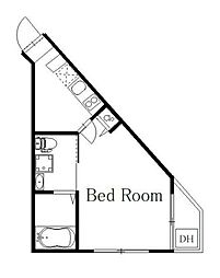 ＶＥＲＴ　ＣＯＵＲＴ　ＯＧＩＫＵＢＯ 1階1Kの間取り