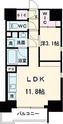 ＯＲＳＵＳ板橋本町 13階1LDKの間取り