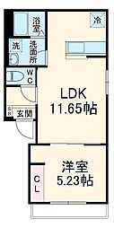 南浦和3丁目新築 1階1LDKの間取り